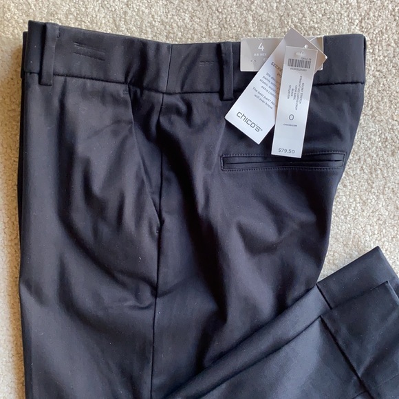 Chico’s Secret Stretch Straight Leg Cuffed Crops - Picture 3 of 8